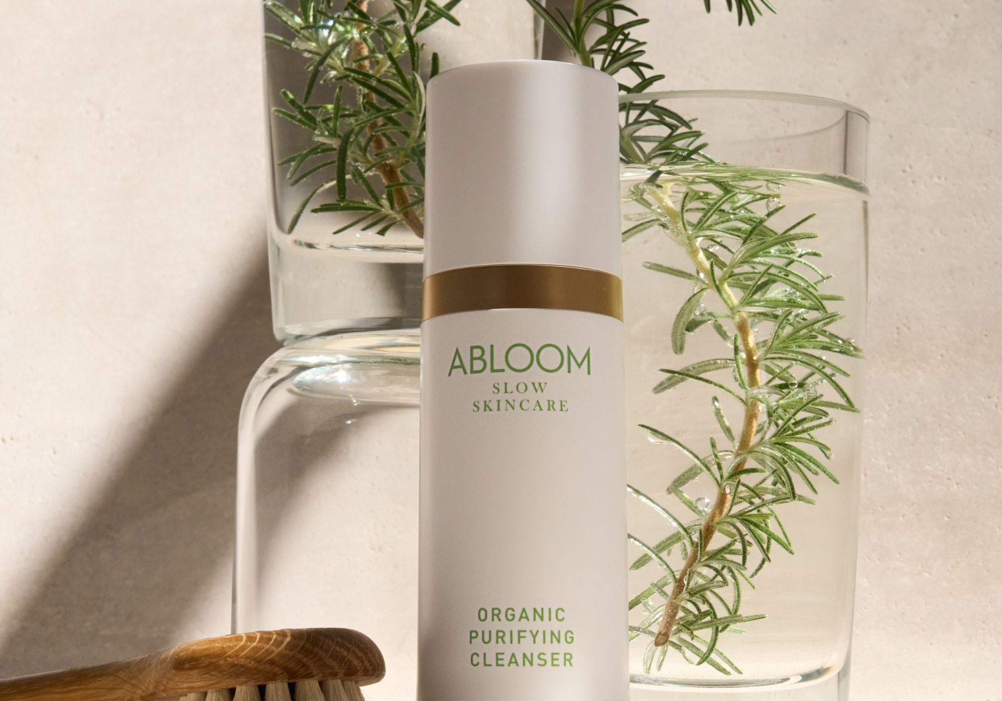 organic cleanser with organic background